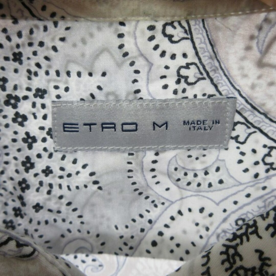 ETRO(エトロ)のエトロ ETRO ペイズリープリントシャツ 半袖 白 ホワイト系 M IBO47 メンズのトップス(シャツ)の商品写真