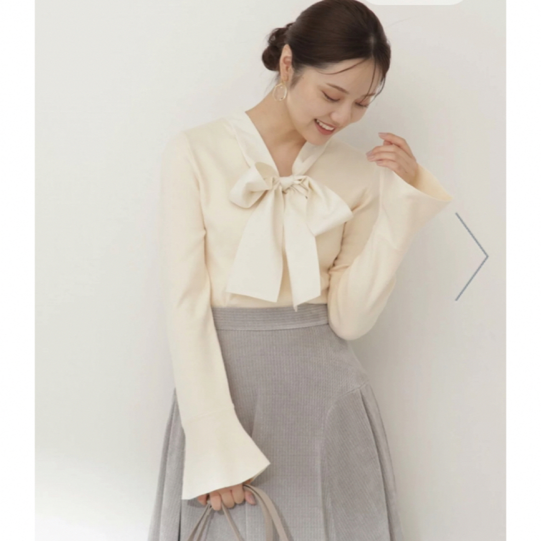 PROPORTION BODY DRESSING(プロポーションボディドレッシング)の今季 美品♥プロポーション 2Wボウタイニット トップス レディースのトップス(ニット/セーター)の商品写真