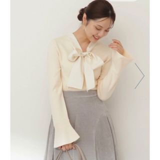 プロポーションボディドレッシング(PROPORTION BODY DRESSING)の今季 美品♥プロポーション 2Wボウタイニット トップス(ニット/セーター)