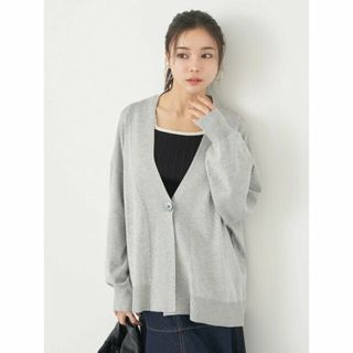 アースミュージックアンドエコロジー(earth music & ecology)の【杢ライトグレー】UVカット加工BIGカーディガン レディース/夏/24SS(カーディガン)