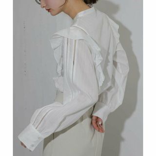 センスオブプレイスバイアーバンリサーチ(SENSE OF PLACE by URBAN RESEARCH)の【OFF WHITE】レースフリルブラウス(シャツ/ブラウス(長袖/七分))