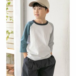 アーバンリサーチドアーズ(URBAN RESEARCH DOORS)の【SAGE GREEN】『WEB/一部店舗限定サイズ』7分袖クレイジーポンチTシャツ(KIDS)(その他)