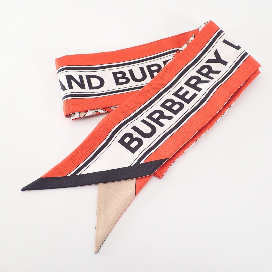 BURBERRY(バーバリー)のバーバリー 【新品未使用】8030561 TBモノグラム テキストプリント シルク100% リボン 180 x 8 cm レディースのファッション小物(バンダナ/スカーフ)の商品写真