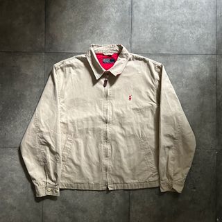 ラルフローレン(Ralph Lauren)の90s ラルフローレン スウィングトップ/ブルゾン M ベージュ×レッド(ブルゾン)