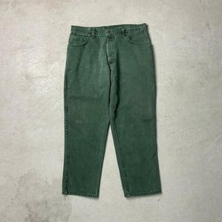 リーバイス(Levi's)の90年代 USA製 Levi's リーバイス 545 1435 LOOSE カラー デニムパンツ グリーン メンズW38(デニム/ジーンズ)