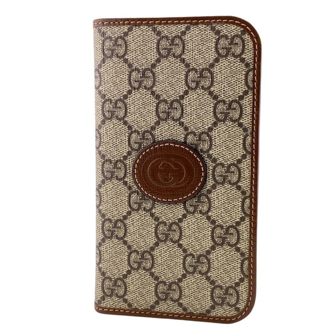 Gucci(グッチ)のグッチ GUCCI iPhoneケース
 GGスプリーム 760185 ブラウン スマホ/家電/カメラのスマホアクセサリー(iPhoneケース)の商品写真