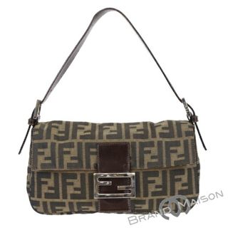 フェンディ(FENDI)のBランク【フェンディ】マンマバケット/ショルダーバッグ/カーキ/ズッカ柄/レディース/FENDI 【中古】(メッセンジャーバッグ)