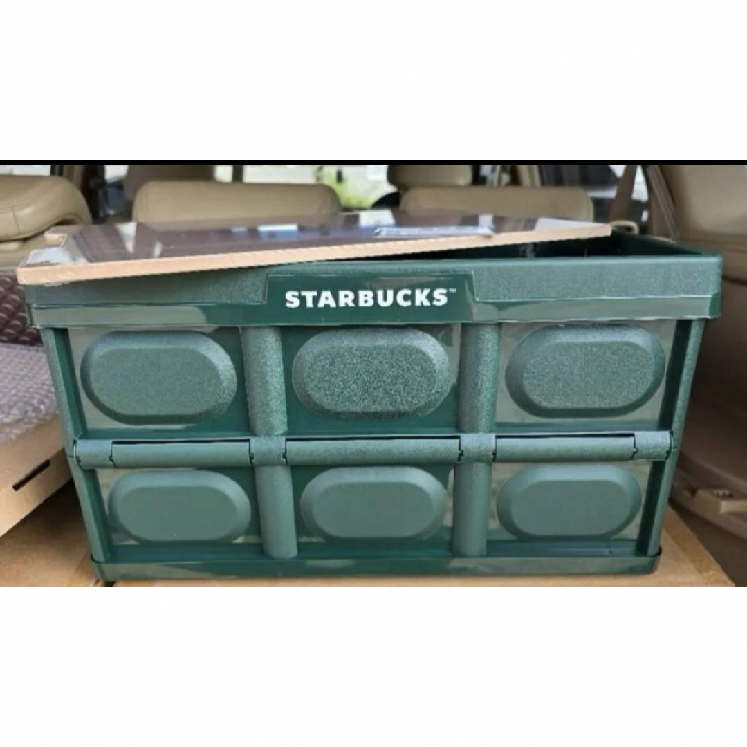 Starbucks(スターバックス)の希少❤️海外限定 スターバックス BOX キャンプテーブル 折りたたみ収納 タイ スポーツ/アウトドアのアウトドア(テーブル/チェア)の商品写真