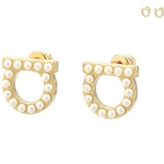 Ferragamo - フェラガモ FERRAGAMO ピアス GANCINI スタッドピアス クリスタルパール ガンチーニ 2024年春夏新作 760125 0039 