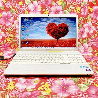 バイオ(VAIO)の8GB&SSDでサクサク快適動作✨オフィスカメラ付VAIOホワイトノートパソコン(ノートPC)