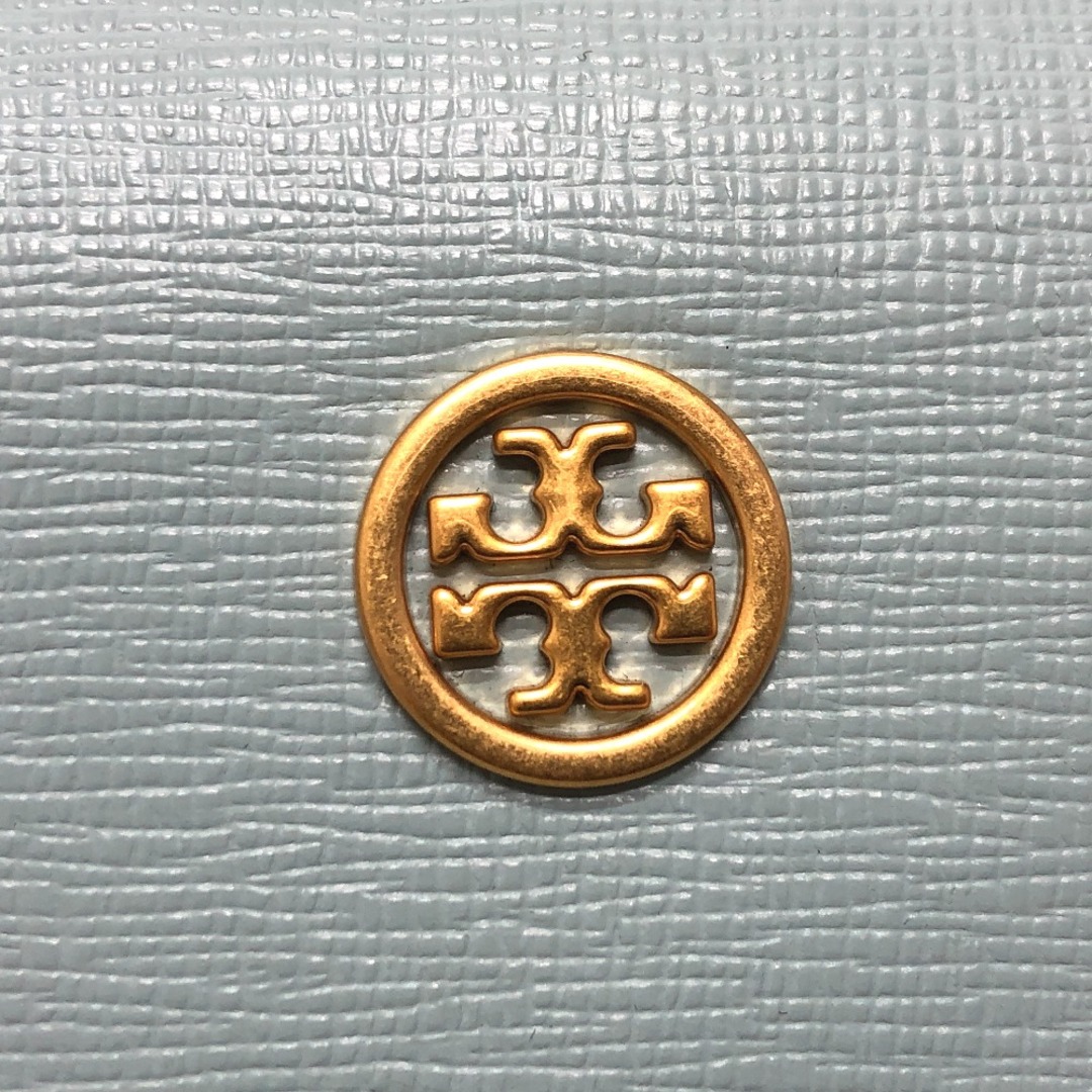 Tory Burch(トリーバーチ)のトリーバーチ Tory Burch ロゴ アクセサリーポーチ レザー 水色 ブルー レディースのファッション小物(ポーチ)の商品写真