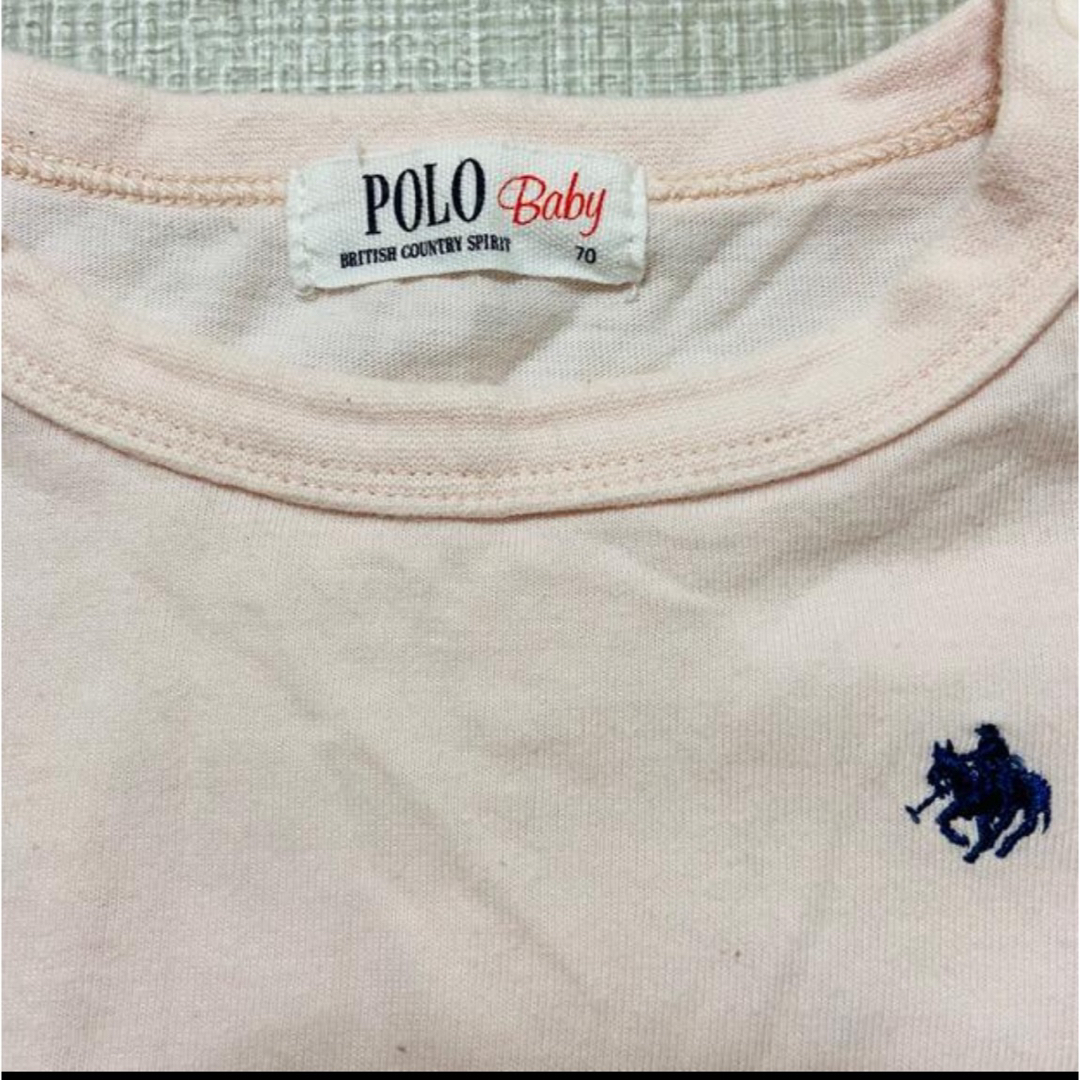 POLO RALPH LAUREN(ポロラルフローレン)のpolo ロンT ピンク キッズ/ベビー/マタニティのベビー服(~85cm)(シャツ/カットソー)の商品写真