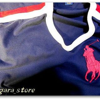 ポロラルフローレン(POLO RALPH LAUREN)のポロラルフローレン 濃紺×白×赤 切り替えビッグポニー Tシャツ(Tシャツ/カットソー(半袖/袖なし))