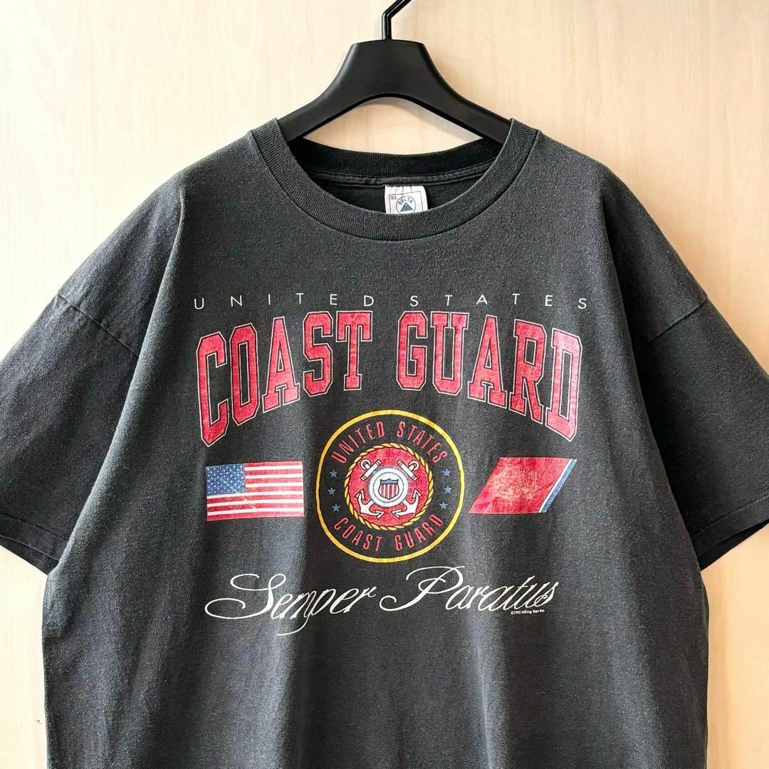 90s USA製古着　ヴィンテージ　DELTA ロゴTシャツ　アメリカ沿岸警備隊