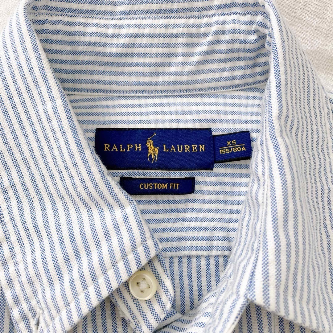 Ralph Lauren(ラルフローレン)の美品　ラルフローレン　ポロ　オックスフォードシャツ　ロゴ　レディース　S XS レディースのトップス(シャツ/ブラウス(長袖/七分))の商品写真