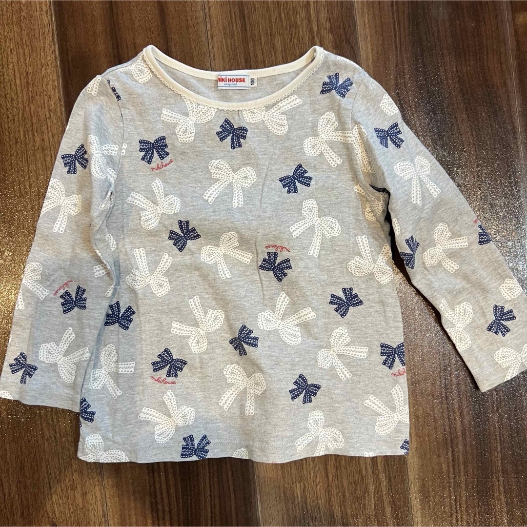 ミキハウス　長袖カットソー キッズ/ベビー/マタニティのキッズ服女の子用(90cm~)(Tシャツ/カットソー)の商品写真