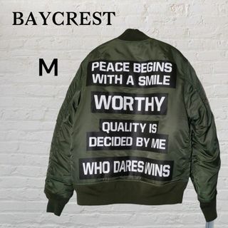 BAYCREST 　ベイクレスト　バックプリント　  MA-1 ジャケット M(フライトジャケット)