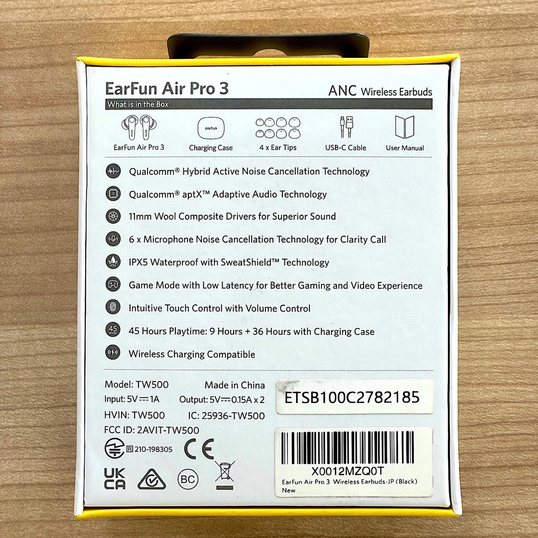 USED』 earfun Air Pro 3 ワイヤレスイヤホン ANC搭載 IPX5防水 USED』 earfun Air Pro 3 ワイヤレスイヤホン ANC搭載 IPX5防水