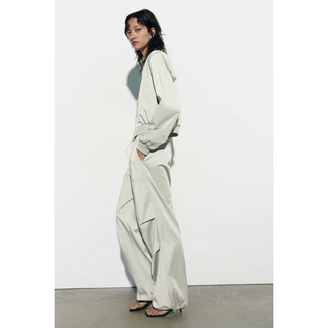 ZARA - ZARA サテン クロップド ボンバージャケット Lサイズ ZARA - ZARA サテン クロップド ボンバージャケット Lサイズ