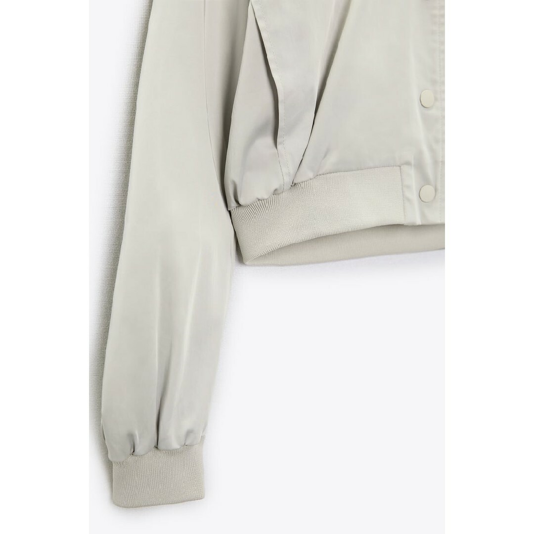 ZARA - ZARA サテン クロップド ボンバージャケット Lサイズ ZARA - ZARA サテン クロップド ボンバージャケット Lサイズ