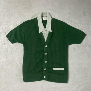 60~70年代 VIVALDI フェイクレイヤード 半袖ニットシャツ ポロシャツ レディースXS相当(ポロシャツ)