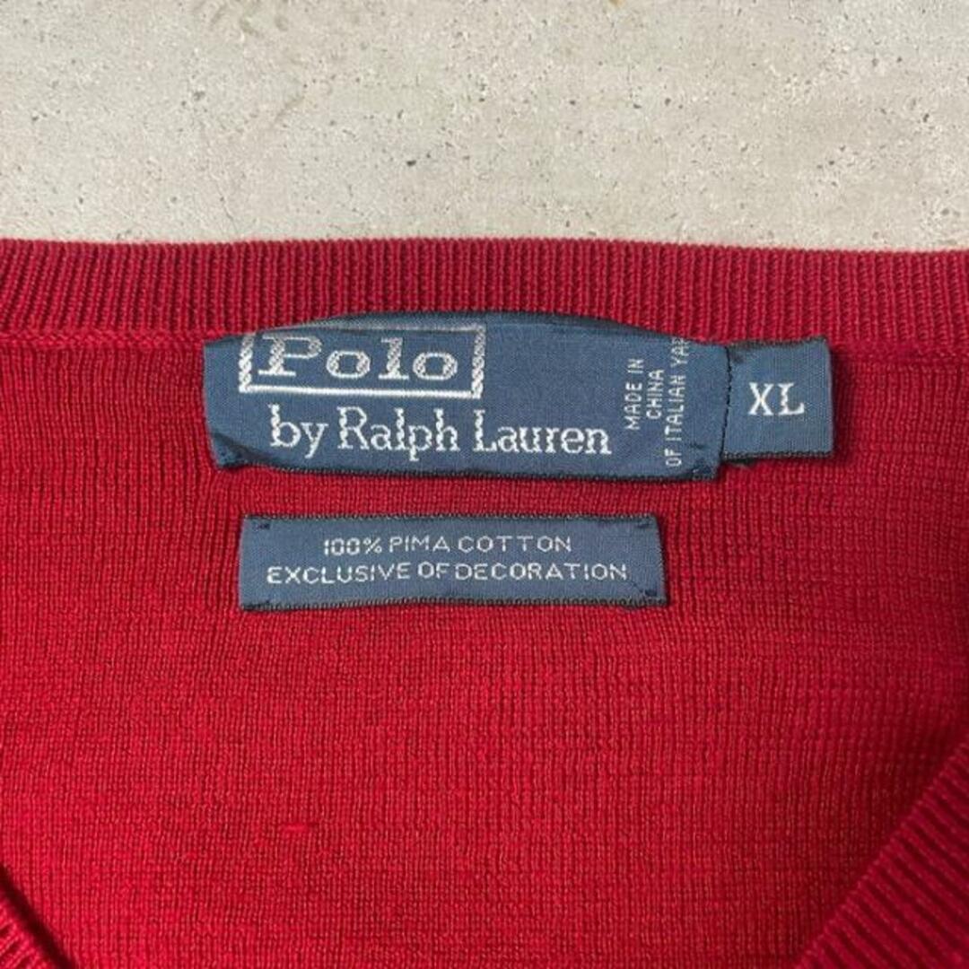 Ralph Lauren(ラルフローレン)のPolo by Ralph Lauren ポロバイラルフローレン ピマコットンニットベスト メンズXL レディース メンズのトップス(ベスト)の商品写真