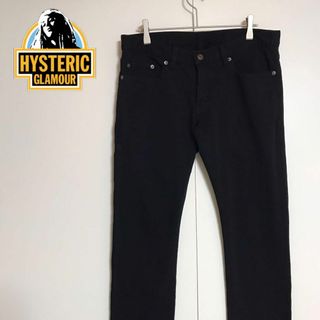 ヒステリックグラマー(HYSTERIC GLAMOUR)の【ボタンフライ】ヒステリックグラマー　ストレッチスリムパンツ　ブラックE1137(カジュアルパンツ)