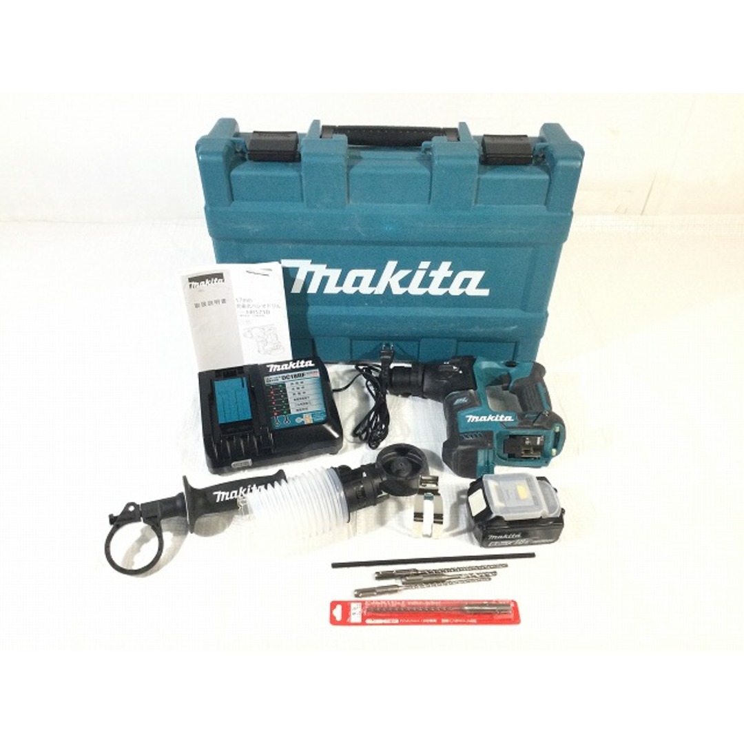 Makita(マキタ)の☆美品☆ makita マキタ 18V 17mm 充電式ハンマドリル HR171D 青/ブルー バッテリー1個(18V 6.0Ah)充電器+パーツ+ケース 86851 自動車/バイクのバイク(工具)の商品写真