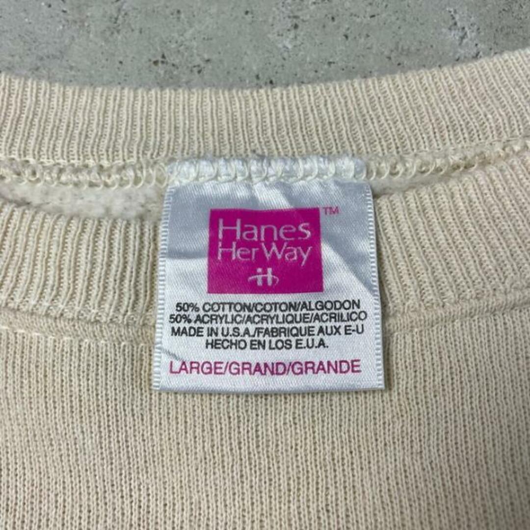 00年代 USA製 Hanes ヘインズ ブランクスウェットシャツ 無地 ラグランスリーブ メンズM-L相当 メンズのトップス(スウェット)の商品写真