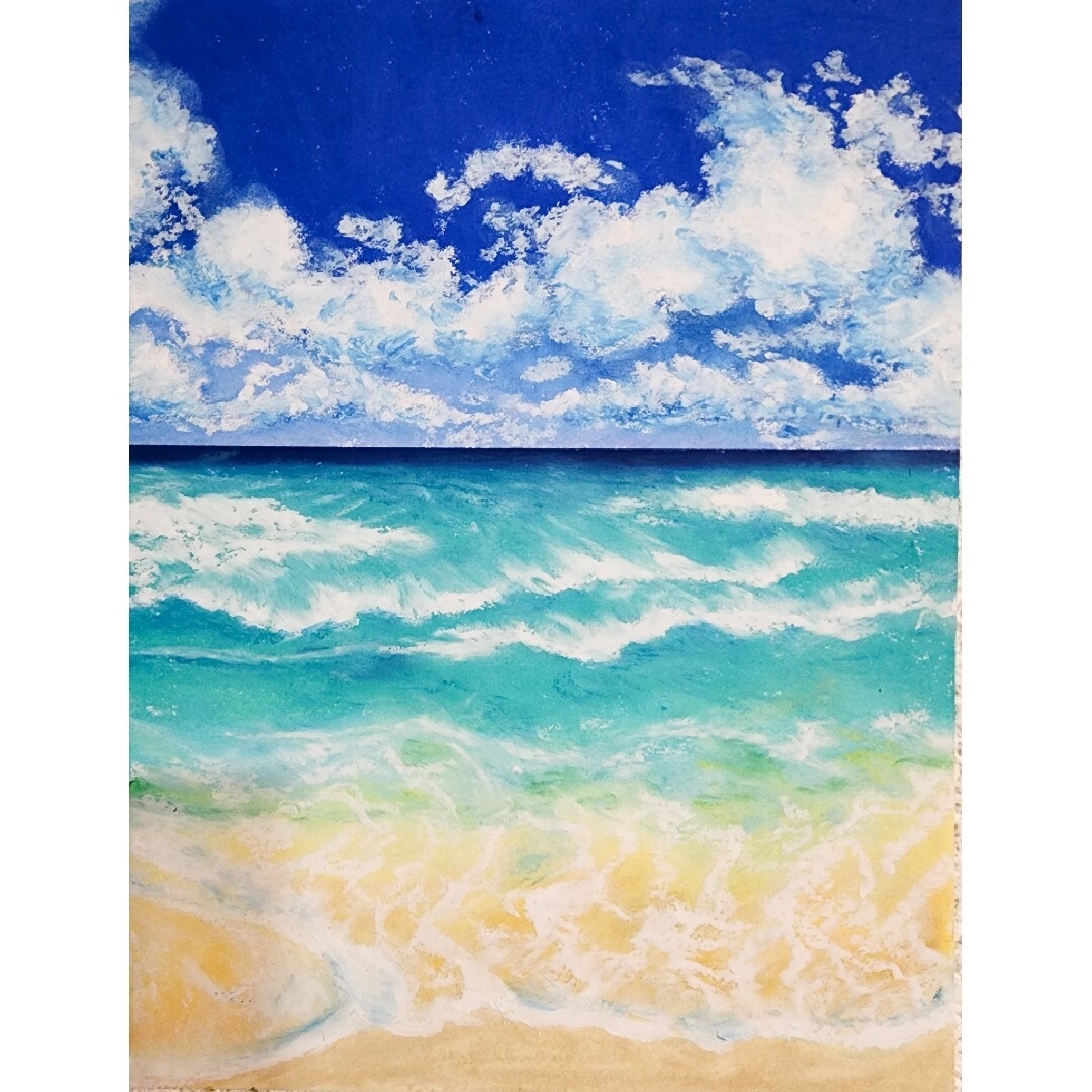 パステル画 風景画 絵画 アート インテリア 海の通販 by パステル画 風景画 絵画 アート インテリア 海の通販 by