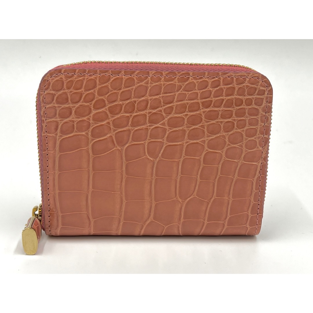 LOUIS VUITTON - LOUIS VUITTON ルイヴィトン クロコ ジッピーコインパース ゴールド ファスナー小銭入れ  カデナ チャーム ピンク ICタグ 美品