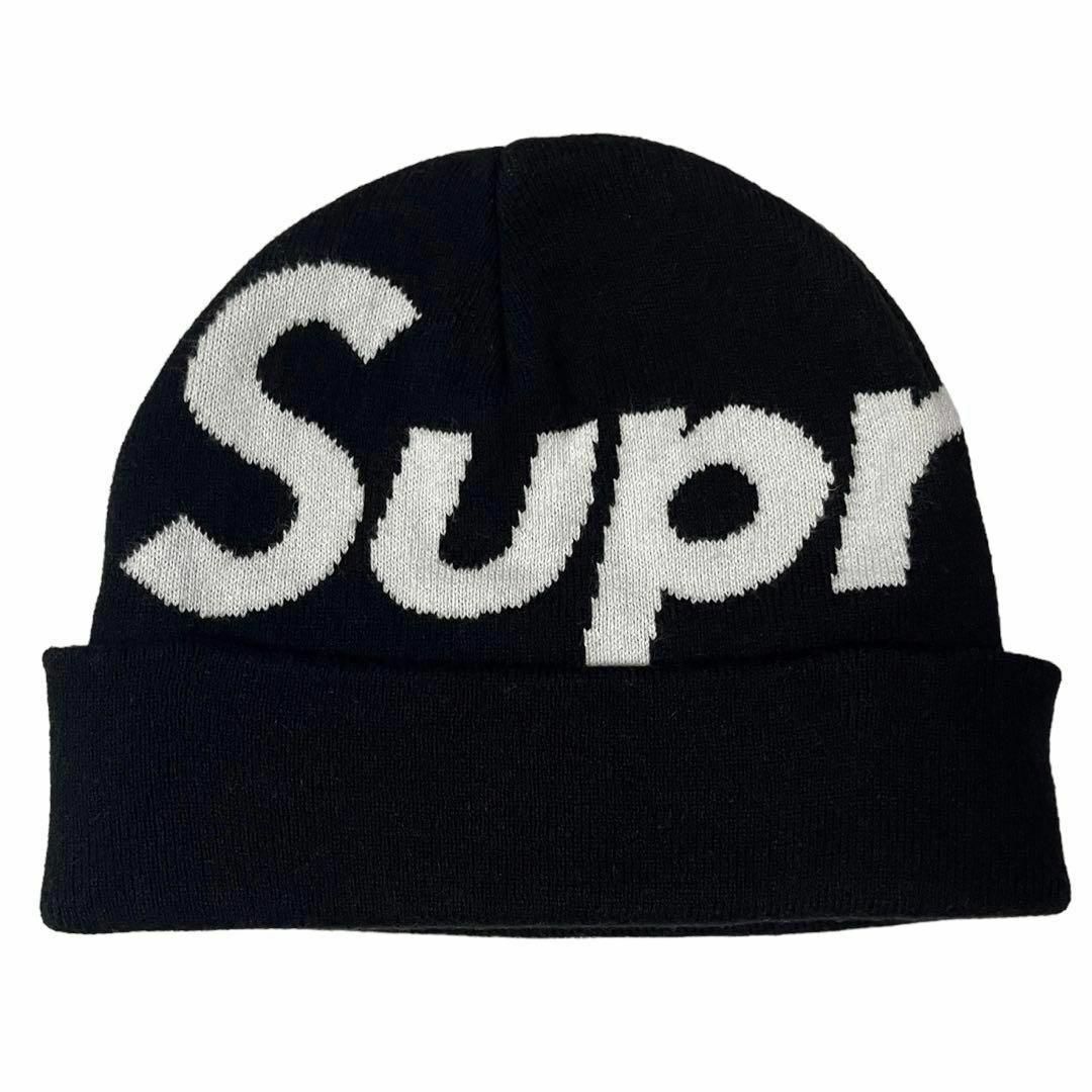 超特価 4016 Supreme Big Logo Beanie Black