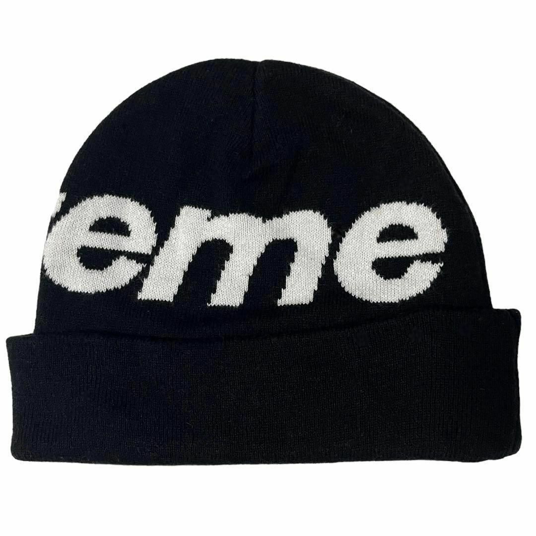 超特価 4016 Supreme Big Logo Beanie Black