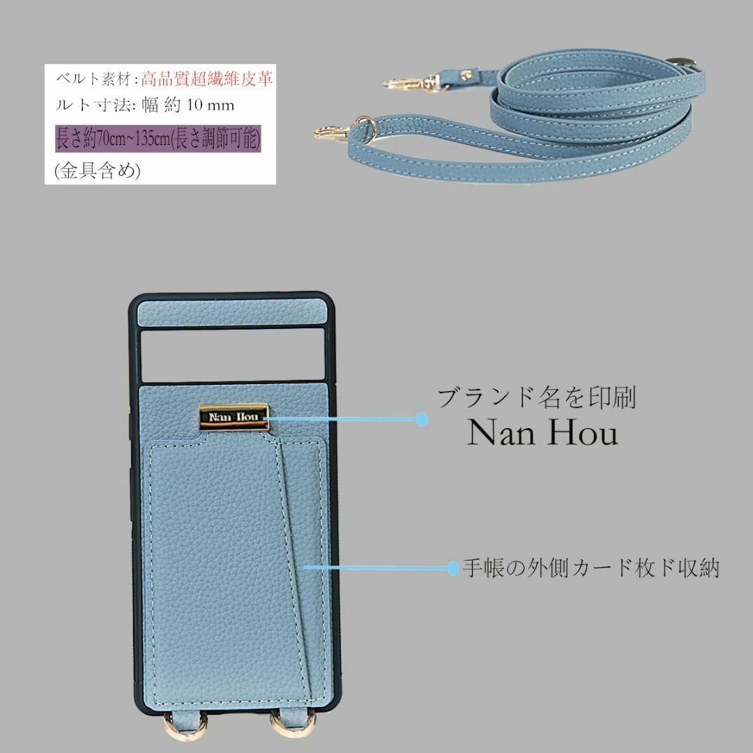 【色: リンネルブルー】NanHou Google Pixel 7A ケース 手 スマホ/家電/カメラのスマホアクセサリー(その他)の商品写真