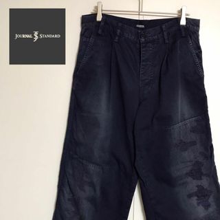 ジャーナルスタンダード(JOURNAL STANDARD)の【日本製】ジャーナルスタンダード ワークパンツ　ダメージ　紺　E1135(ワークパンツ/カーゴパンツ)