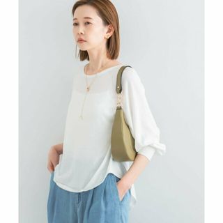 アーバンリサーチロッソ(URBAN RESEARCH ROSSO)の【OFF WHITE】ウォッシャブルシルク混ドルマンニット(ニット/セーター)