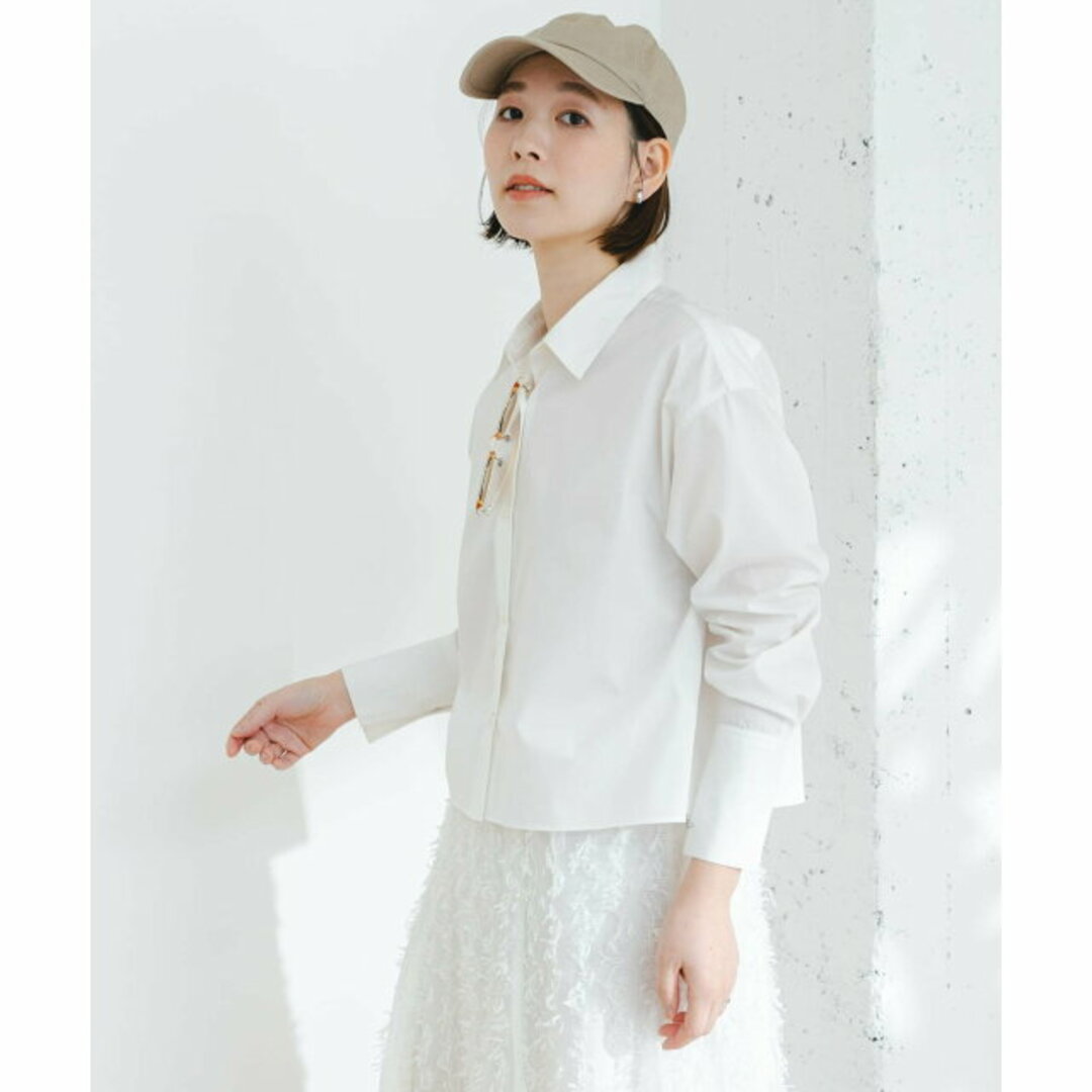 URBAN RESEARCH ROSSO(アーバンリサーチロッソ)の【OFF WHITE】【FREE】F by ROSSO クロップドシャツ レディースのトップス(シャツ/ブラウス(長袖/七分))の商品写真