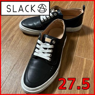 スラックフットウェア(SLACK FOOTWEAR )のSLACKスラック メンズ スニーカー レザースニーカー 27.5 黒(スニーカー)