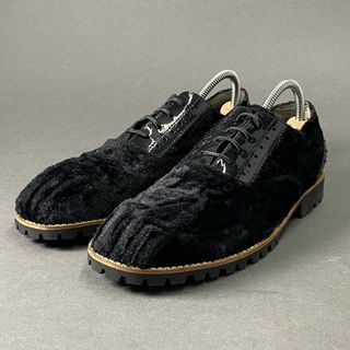 コムデギャルソン(COMME des GARCONS)の2c5 《美品》 tricot COMME des GARCONS トリコ コムデギャルソン ベロアドレスシューズ 22.5cm ブラック ベルベット 日本製(その他)