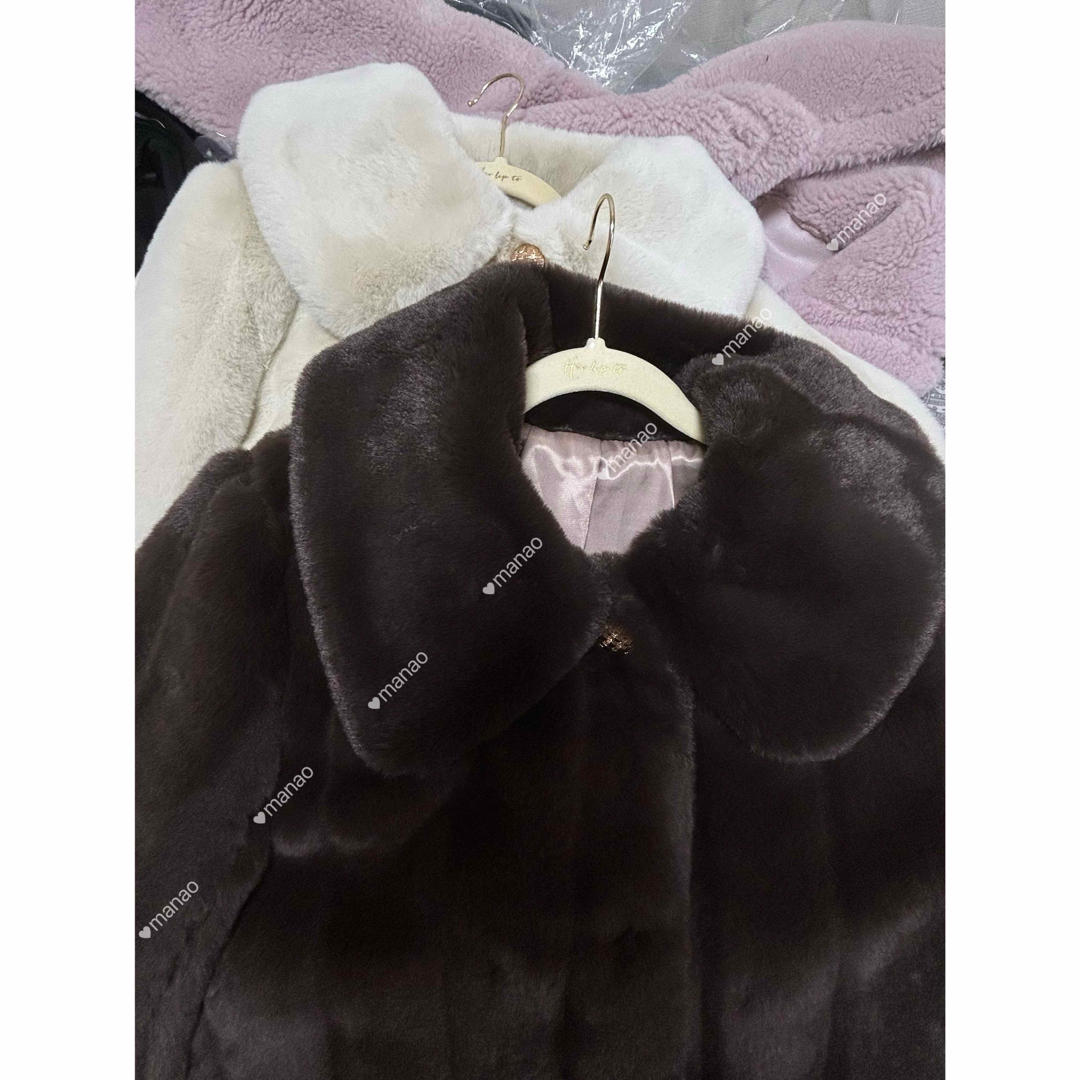 Her lip to(ハーリップトゥ)のwinter love faux fur coat/rich brown レディースのジャケット/アウター(毛皮/ファーコート)の商品写真