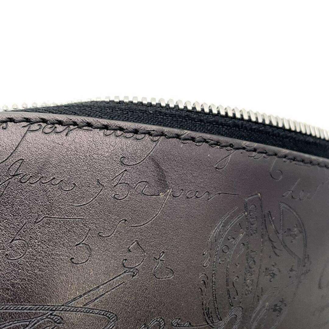 Berluti(ベルルッティ)のベルルッティ クラッチバッグ ニノ カリグラフィTGM レザー Berluti バッグ セカンドバッグ 黒 メンズのバッグ(セカンドバッグ/クラッチバッグ)の商品写真