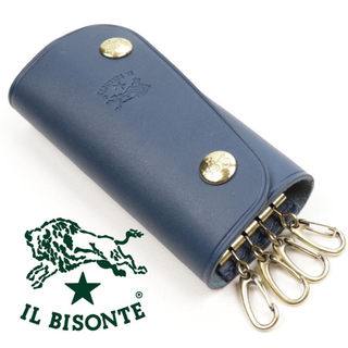 イルビゾンテ(IL BISONTE)のイルビゾンテ キーケース 4連 IL BISONTE ライトブルー  レザー (キーケース)