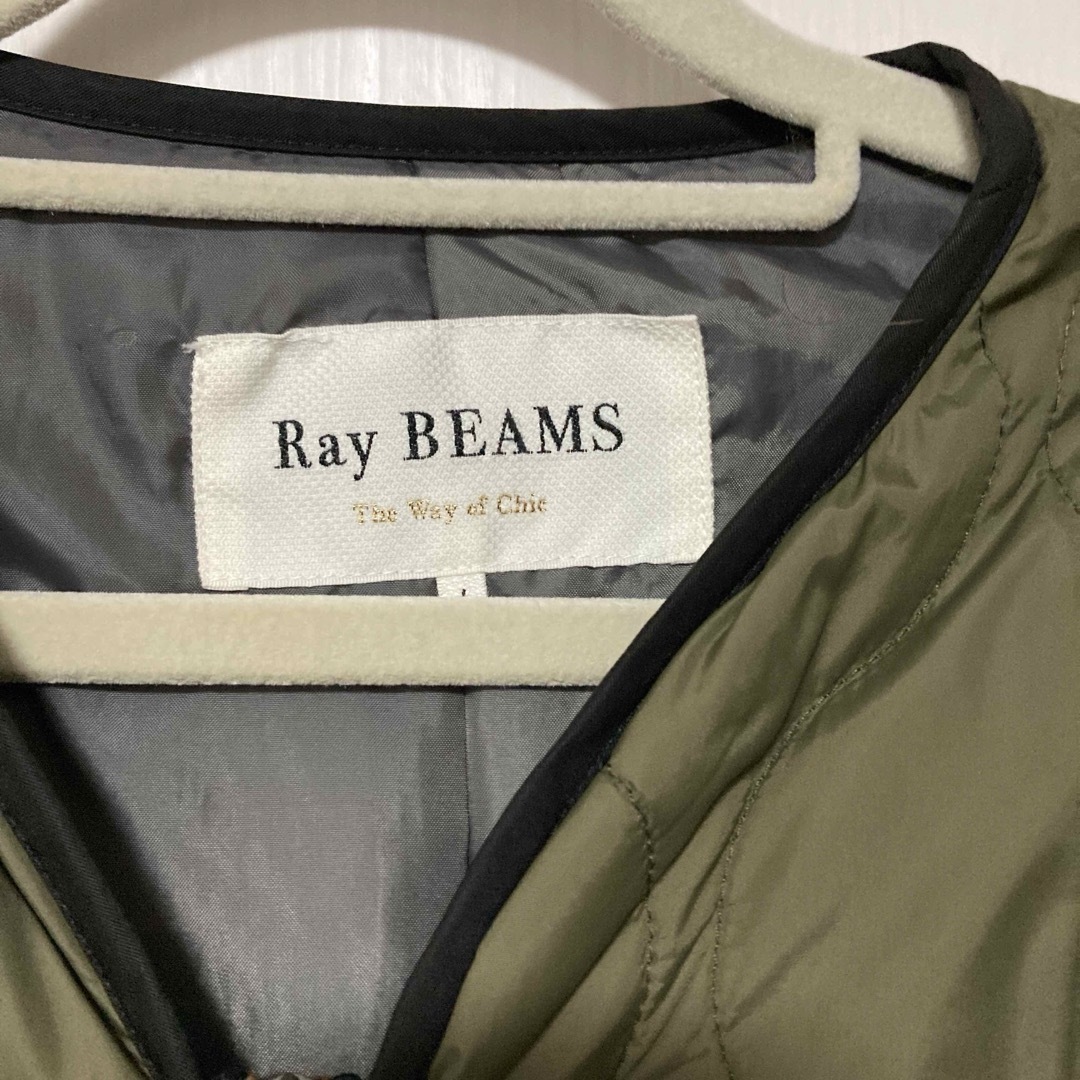 Ray BEAMS(レイビームス)のレイビームス　キルティングコート　カーキ レディースのジャケット/アウター(ロングコート)の商品写真