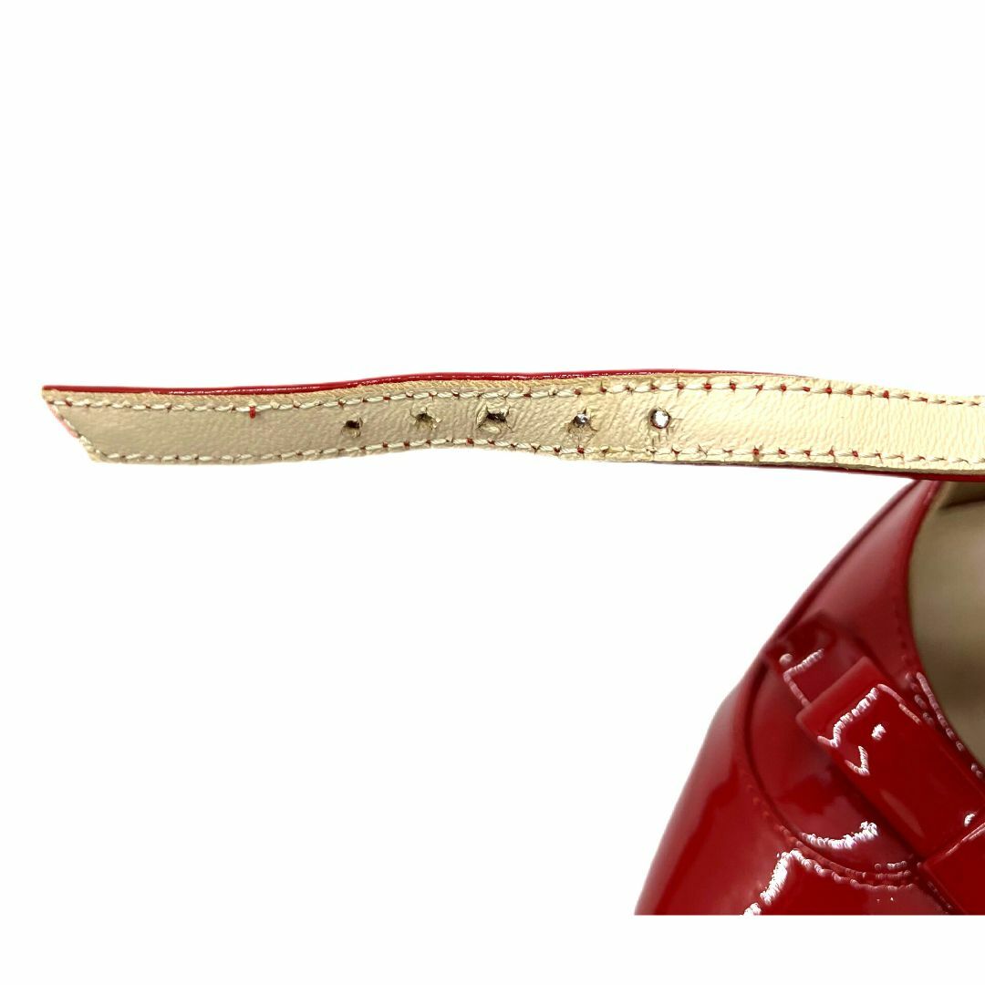 N°21(ヌメロヴェントゥーノ)のN°21 ヌメロヴェントゥーノ パンプス パテントレザー レッド サイズ37 チャンキーヒール イタリア製 靴 シューズ レディースの靴/シューズ(ハイヒール/パンプス)の商品写真