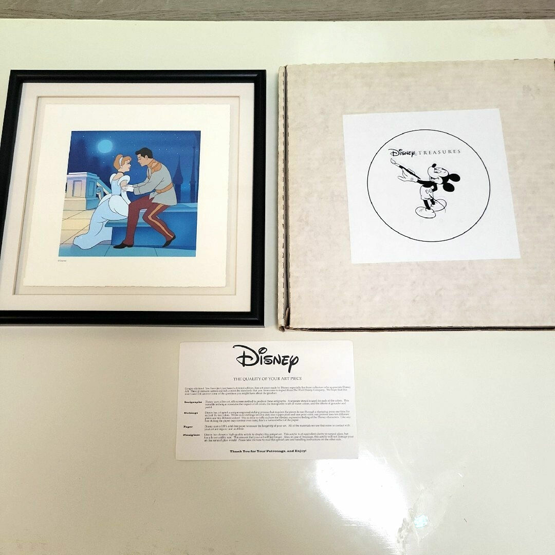 Disney(ディズニー)のディズニートレジャー　シンデレラ　絵画　Disney 7500部限定品　元箱付 エンタメ/ホビーの美術品/アンティーク(絵画/タペストリー)の商品写真