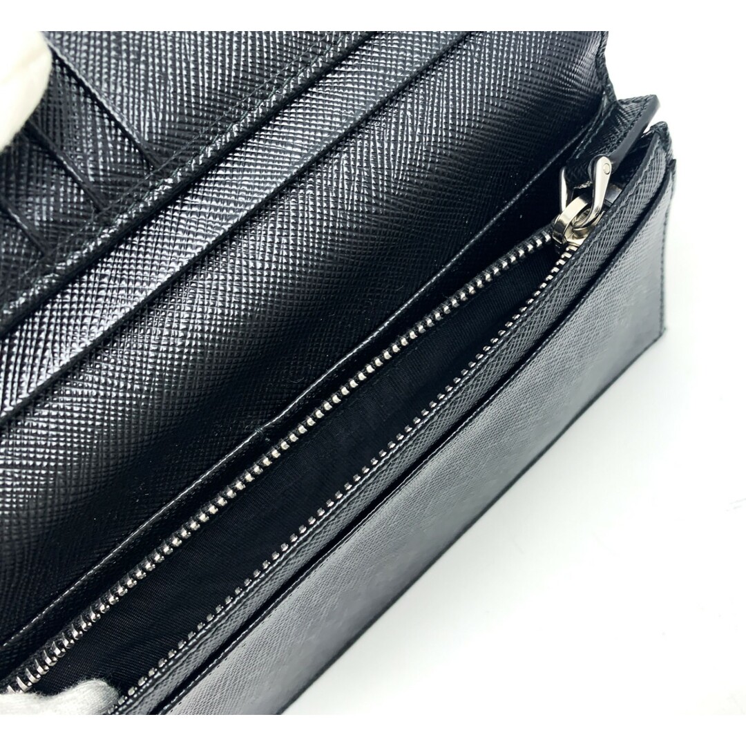 PRADA(プラダ)のPRADA プラダ サフィアーノ 黒 ブラック 二つ折り サイフ 2MV836 メンズ 長財布 サイフ ブランド メンズのファッション小物(折り財布)の商品写真