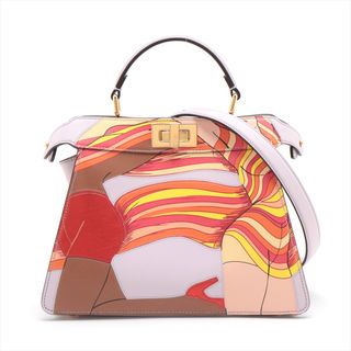 フェンディ(FENDI)のフェンディ ピーカブー アイシーユー スモール レザー  マルチカラー レ(ハンドバッグ)