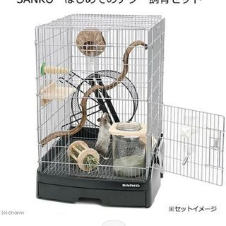 値下げ】小動物飼育用セット_ケージ_ホイール_暖房など 解ける 値下げ】小動物飼育用セット_ケージ_ホイール_暖房など 解ける