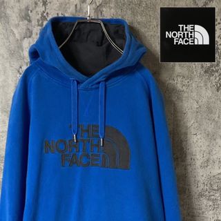 ザノースフェイス(THE NORTH FACE)のザノースフェイス  プルオーバーパーカー　ブルー　メンズM(パーカー)