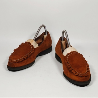 ボッテガヴェネタ(Bottega Veneta)の【Vintage】ボッテガヴェネタ ブラウン スエードローファー(ローファー/革靴)